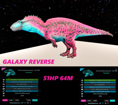  ARK Survival Ascended Acrocanthosaurus Galaxy lvl 213 ACRO PS5 PvE PC XBOX