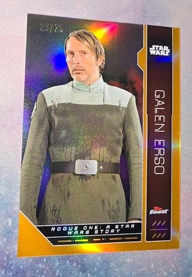 2023 Topps Finest Star Wars Orange Refractor 23/25 Galen Erso #FN-72 Mint