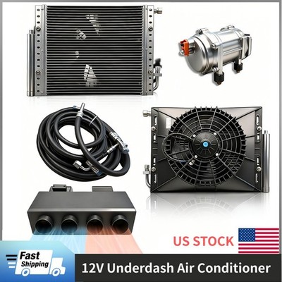 Aspligo 12V Underdash Auto Car Air Conditioner Electric Cool&Heat DC AC Kit Unit