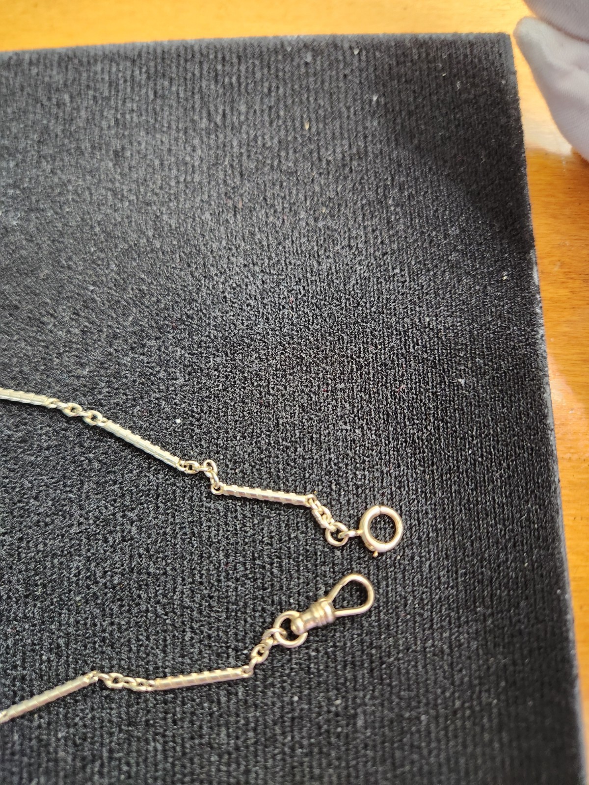 14K SOLID WHITE GOLD WATCH CHAIN BINDER BROTHERS … - image 6