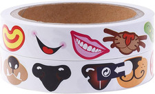 600 Pcs Colorful Nose Stickers Labels  600 Pcs Colorful Mouth Stickers Labels -