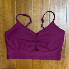 Old Navy Women's Active Light Support PowerSoft Ruched Sports Bra Size XL