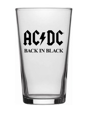 AC/DC Back In Black Drinking Glass