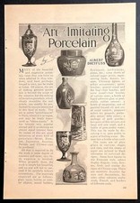 Potichimanie The Art of Imitating Porcelain 1928 HowTo INFO early decoupage