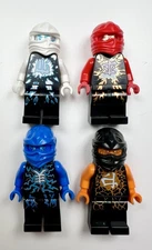Lego Ninjago Airjitzu Minifigures Lot Kai Zane Jay Cole Lot of 4 Njo160 Njo159