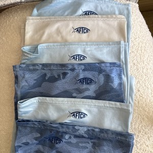 NWT AFTCO B1G1  Fishing Sun  Protection Mask Multi Functional Headwear Blue OSFM