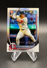2025 Bowman Chrome Luke Keaschall RC Red Rookie Redemption Refractor #61 Twins
