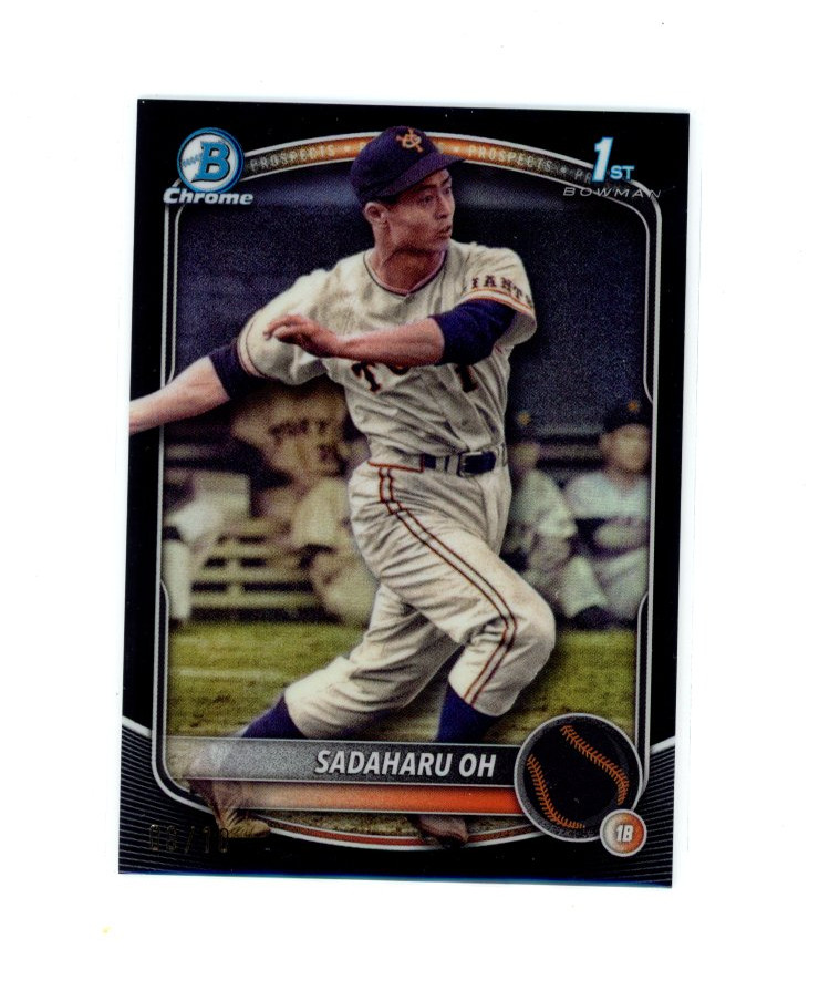 Sadaharu Oh 2025 Bowman Draft Chrome Black Retrofractor 6/10 