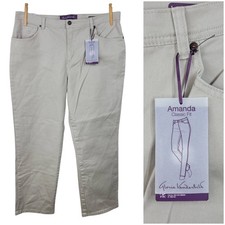 NEW Gloria Vanderbilt Jeans Plus 18W 18 Short Amanda Tan Straight Leg Canvas