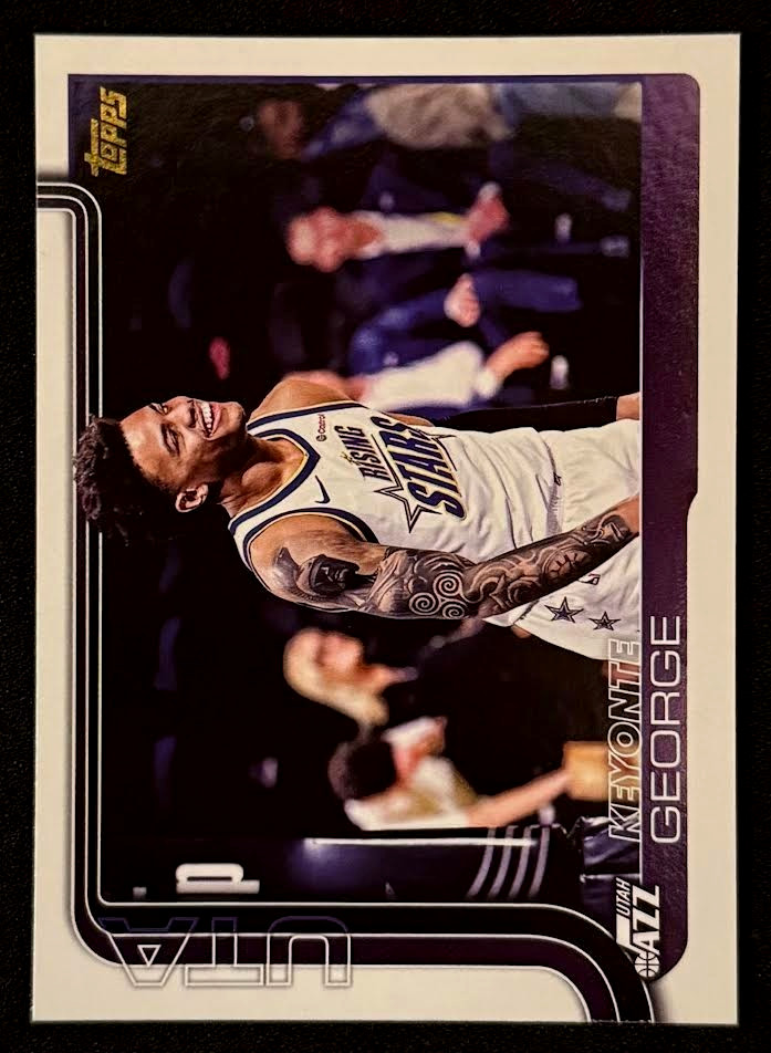 2025 Topps Flagship Keyonte George Golden Mirror SSP #131 Utah Jazz Rising Stars
