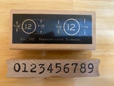 Lot of two Number Themed Rubber Stamps Paperbag Studios
