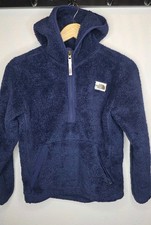 The North Face Jacket Boys Size 10/12 Half Zip Blue  Sherpa