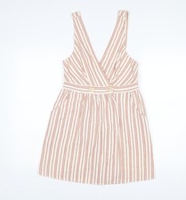 Womens UK Size 12 Zara Pinafore/Dungaree Dress