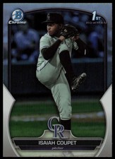 2023 BOWMAN DRAFT CHROME REFRACTORS ISAIAH COUPET RC COLORADO ROCKIES #BDC-37