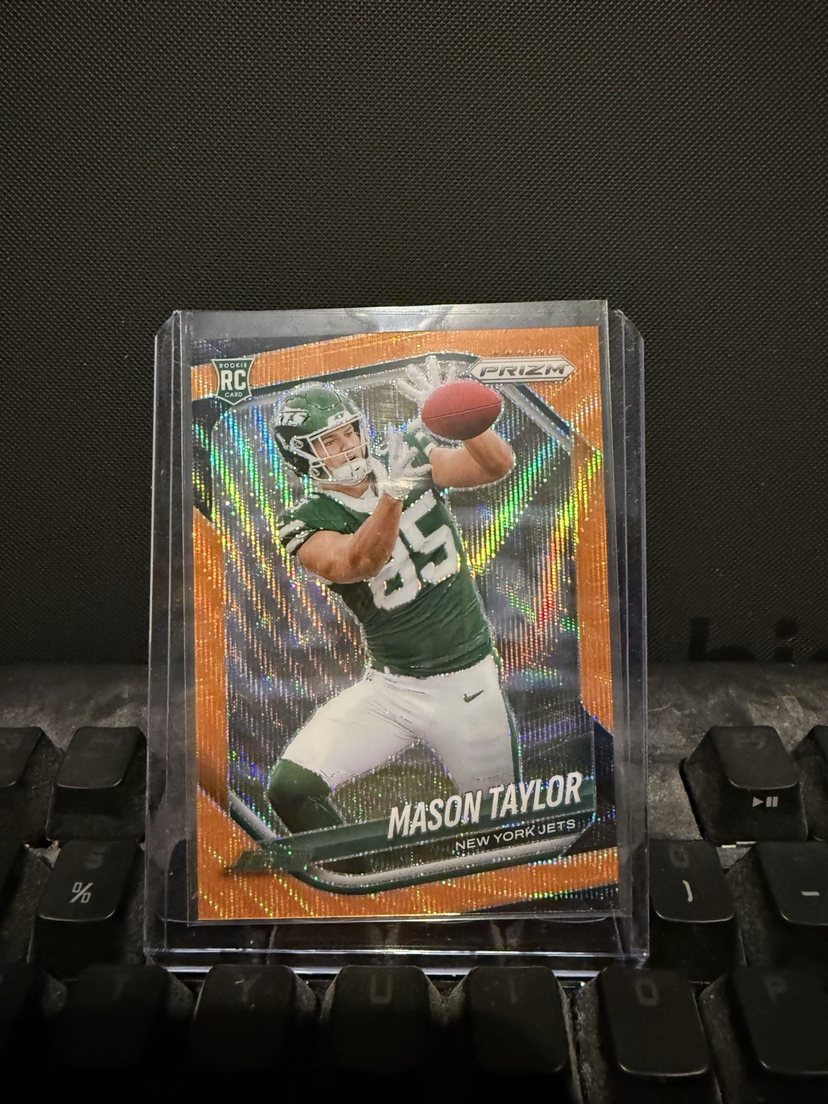 2025 Panini Prizm Orange Wave Mason Taylor Rookie /65 New York Jets #329