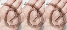 Morezmore M00083x3 3pc Miniature Eyelashes for Doll Puppet Black 8mm
