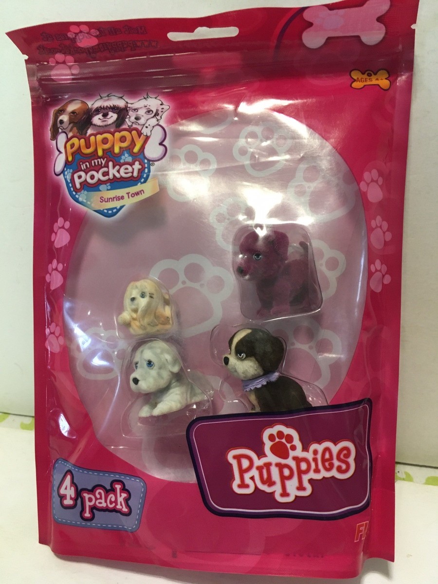 Puppy In My Pocket Sunrise Town 4 Pack Sets Lot of 7 28 Puppies | eBay