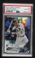2016 Topps Chrome Prism Refractor Trevor Story #45 PSA 10 GEM MT 11ff
