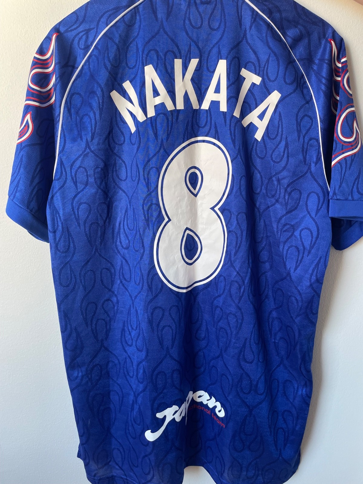 Vintage Japan 1998 World Cup Asics Home Shirt Nakata #8 Made in Japan JFA Rare