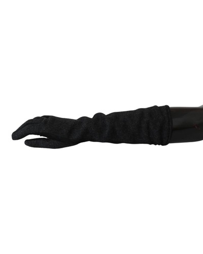 Dolce & Gabbana Dolce Gabbana Long Gloves Wool Cashmere Silk Women Black - Picture 2 of 4