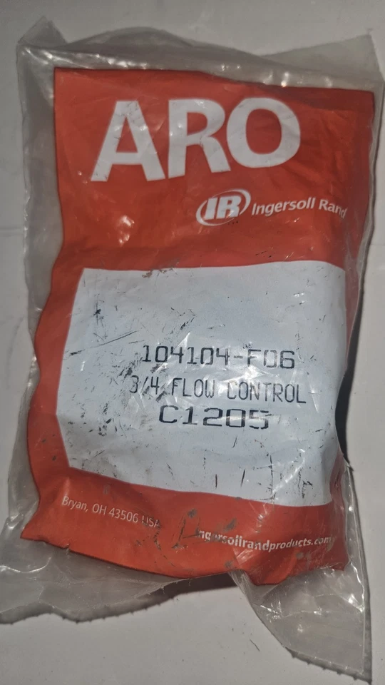 ARO 104104-F06 3/4" Inline Flow Control Valve Ingersoll Rand New - Image 2 of 4
