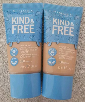  2x30ml Rimmel London Kind&Free 160 Vanilia Moisturising Skin Tint Foundation 