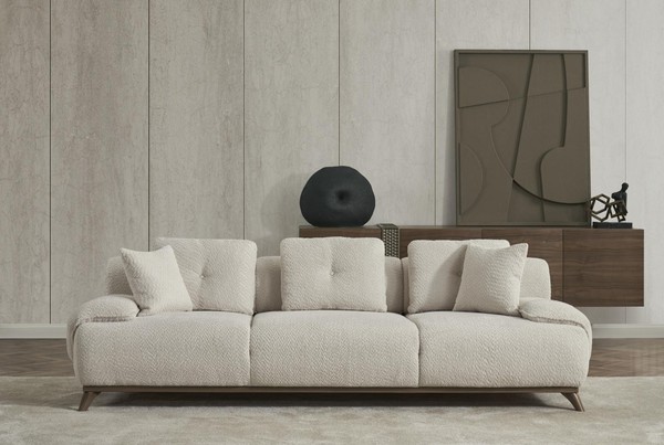LuxuriöSe Wohnzimmer Polstergarnitur Designer Dreisitzer Anrichte 2Tlg-image