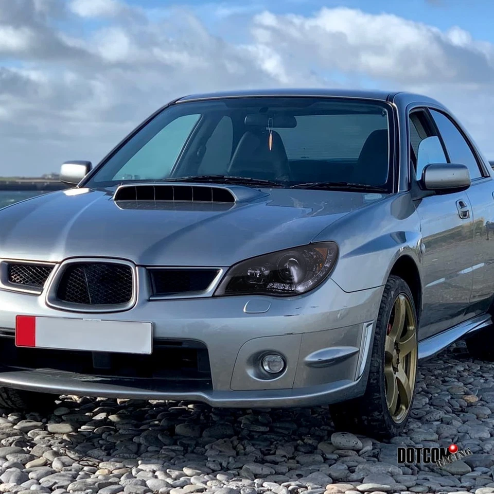 Fit 2006-2007 Subaru Impreza WRX LED Strip Projector Headlights Pair Black Smoke Foto 2 de 4