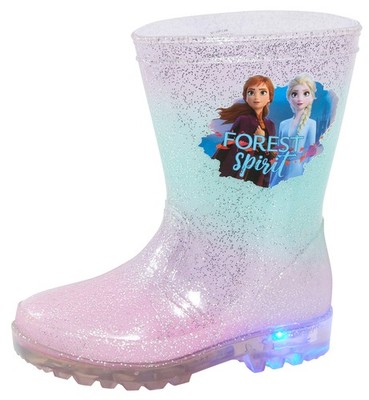 Disney Frozen 2 Mädchen Leucht Gummistiefel Elsa Anna Blinkender Schnee Gummistiefel