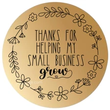 Thanks For Helping Us Grow, Small Business, Handmade Shop, Thank You Sticker