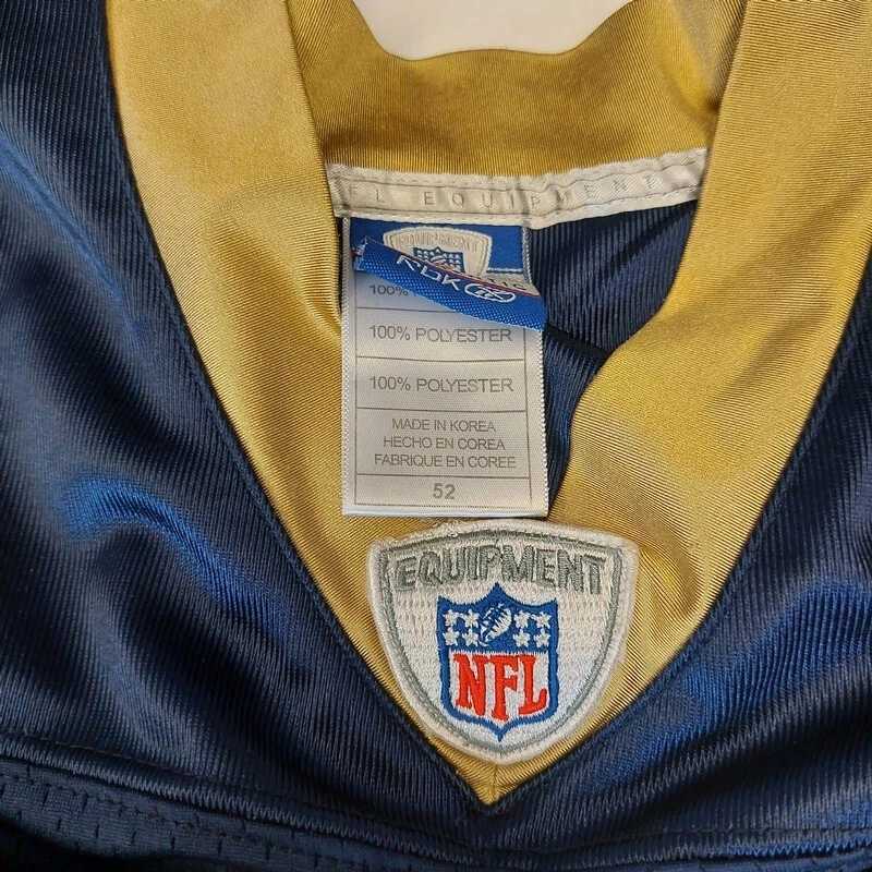 Camiseta Reebok Equipment Masculina 52 St. Louis Los Angeles Rams Chris Long #72 Azul - Imagem 4 de 4