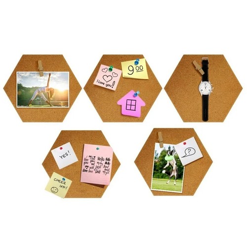 Wooden Board Message Picture Holder Sticky Self-adhesive Wall Mounted DIY Shape - Picture 13 of 27