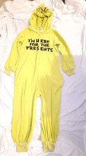 Dr. Seuss Adult The Grinch Hooded Costume Cosplay Union Suit Pajamas