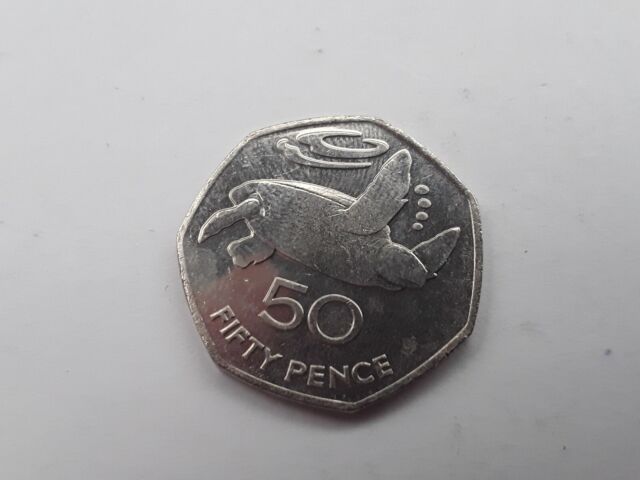 ST HELENA & ASCENSION 2006 DATE 50P COIN- GREEN SEA TURTLE. ST HELENA & ASCENSION 2006 DATE 50P COIN- GREEN SEA TURTLE.