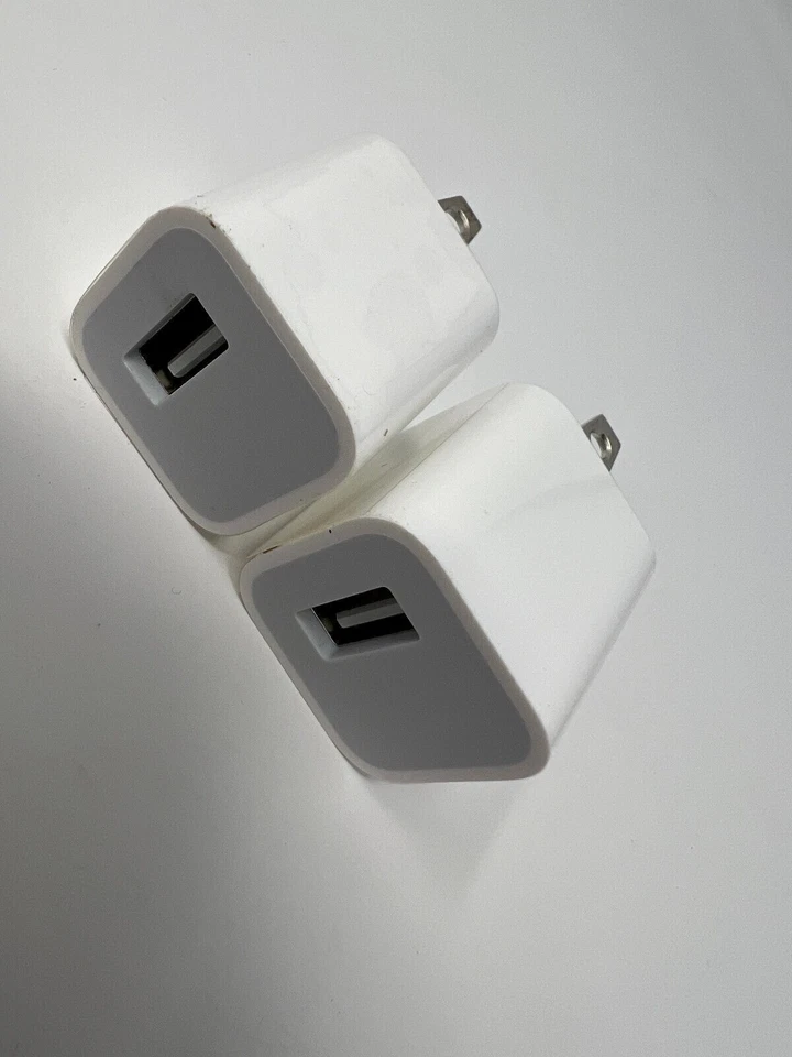 📱🍎 Lote de 2 cargadores de pared OEM Apple 5W USB Power Cube | A1385 | USB 🔌 Foto 4 de 4