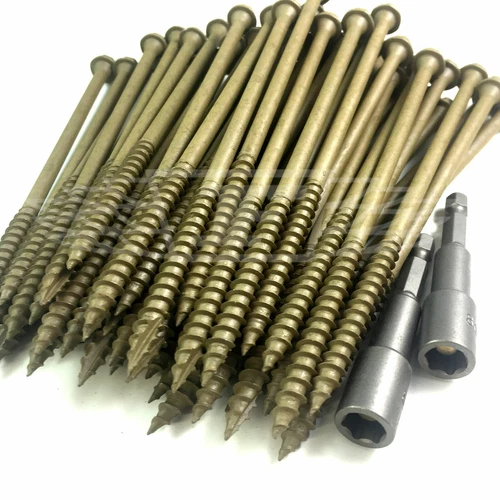 200mm 8" TIMBERFIX RAILWAY SLEEPER FASTENER LANDSCAPE SCREWS DECKING