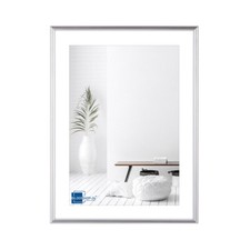 Kunststoff Bilderrahmen Silber SET Fotorahmen Kunststoffrahmen Rahmen Aufsteller