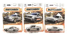 Set of 3- Matchbox Ford F-150 Lightning Police Charger 70 Years Special Edition