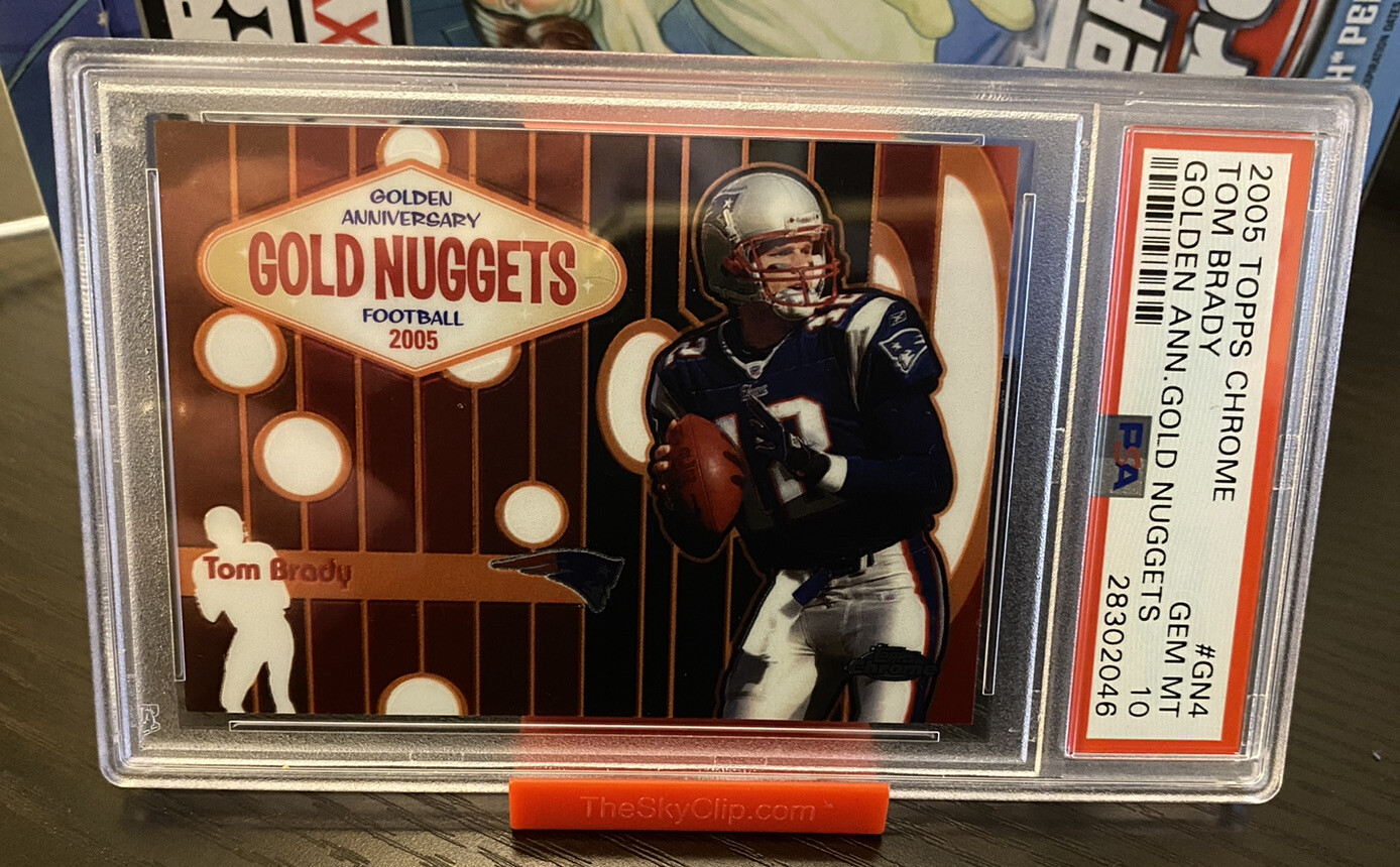 2005 TOPPS CHROME GOLDEN ANNIVERSARY GOLD NUGGETS TOM BRADY #GN4 PSA 10 GEM MT