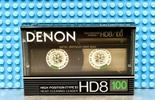 DENON HD-8  100   VS. V    TYPE II   BLANK CASSETTE TAPE (1) (SEALED)