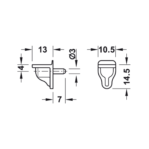 Supports D'étagère En Verre Häfele – Taquets 5 Mm – Transparent – Neuf – Réf 282.12.435