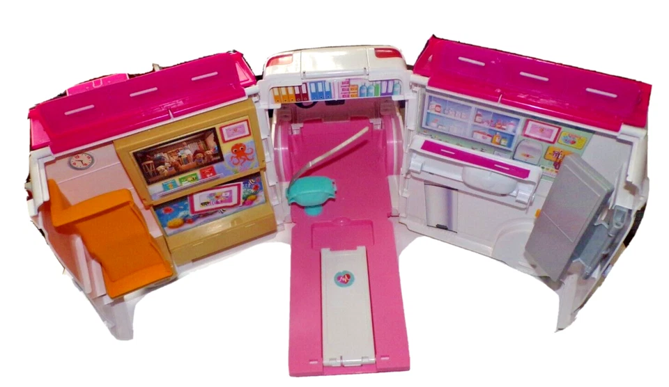 2017 Barbie's Ambulance Medical Clinic Rescue Hospital Vehicle only R2Bx - Image 2 of 4