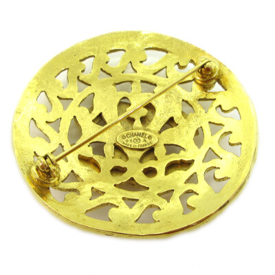 Chanel Medallion Brooch Pin Gold 95A 60392 | eBay display picture 2