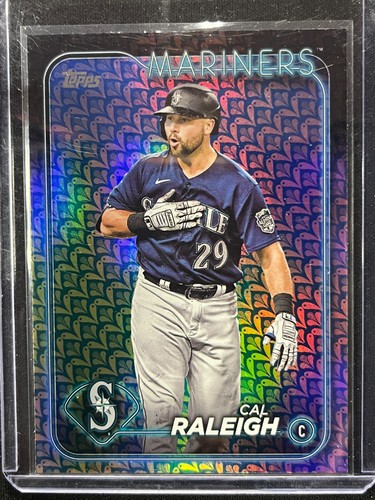 2024 Topps #122 Cal Raleigh Holiday Foil Seattle Mariners