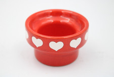 Wächtersbach Keramik Graziela Eierbecher mit Herzen Muster rot / weiß Ø 7 cm