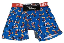 CrazyBoxer Men's Disney Mickey Mouse 2-Pair Boxer Briefs Underwear Gray/Blue LG