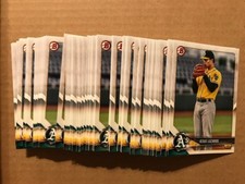 Lot (80) JESUS LUZARDO A's 2018 Bowman Baseball paper base prospect cards