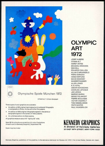 Otmar Alt 1972 Original Olympic Games Munich poster 40" X 25" - (edition 3) - Picture 2 of 4