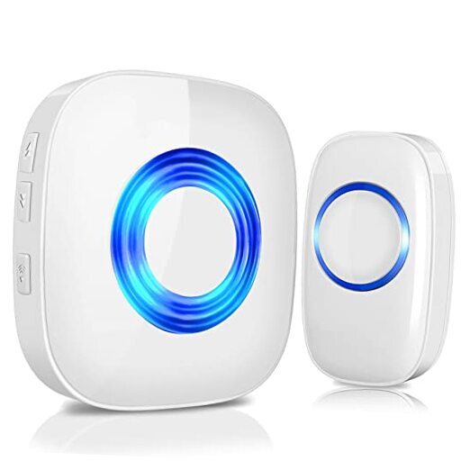 Wireless Doorbell Kit with 1 Transmitter and 1 Receiver in White-image