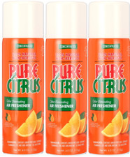 Pure Citrus Orange Air Freshener, 4oz Pack of 3 Free Shipping Non-Aerosol